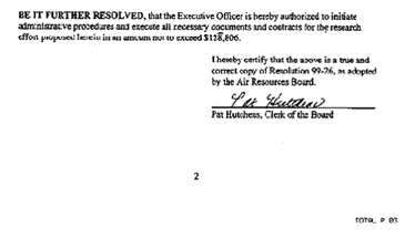 Air Resources Board Resolution 99-26 June 24, 1999
