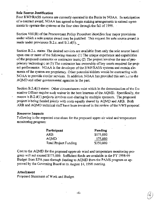 page 4 - October 9, 1998 Board Letter